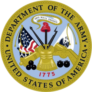 A picture of the department of the army seal.